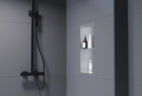 Półka wnękowa ścienna ze stali nierdzewnej NT306010XBezramkowy ze schowkiem - 30 x 60 x 10 cm