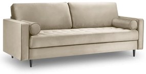 Beżowa aksamitna sofa Milo Casa Santo, 219 cm
