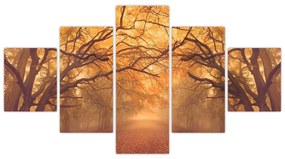 Obraz drogi w jesiennym krajobrazie (125x70 cm)