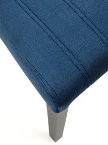 Krzesło drewniane tapicerowane DIEGO 2 velvet pikowany Pasy - MONOLITH 77 (granatowy)