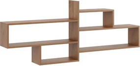 Minimalistyczna półka ścienna w kolorze orzecha D5-H18