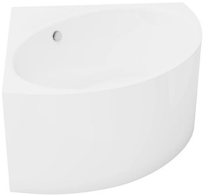 Wanna narożna - 198 l - 120 x 120 x 63 cm - Biała - Akrylowa - COBITIS