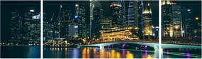 Obraz Singapuru nocą (170x50 cm)