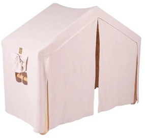 Różowo-naturalna drabinka pikler z litego drewna sosnowego 112x61x94 cm Montessori – Meowbaby