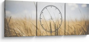 Obraz ziarna (z zegarem) (90x30 cm)