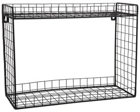Czarna wielopoziomowa stalowa półka 40 cm Reja – PT LIVING