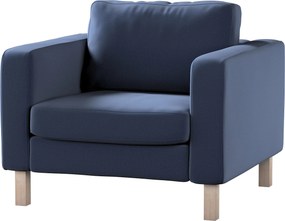 Pokrowiec na fotel Karlstad kolor granatowy tkanina welwetowa