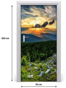 Naklejka na drzwi samoprzylepna Panorama gór