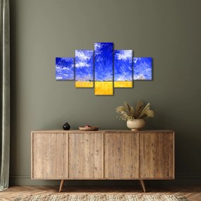 Obraz - Obraz olejny, Złote pole (125x70 cm)