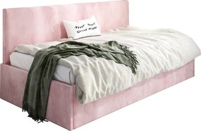 Różowa sofa młodzieżowa z oparciem E1-C10