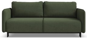 Zielona rozkładana/ze schowkiem sofa 226 cm Luana – Makamii