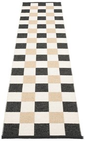 Czarno-kremowy chodnik odpowiedni na zewnątrz 70x300 cm Pix Black Vanilla – Pappelina