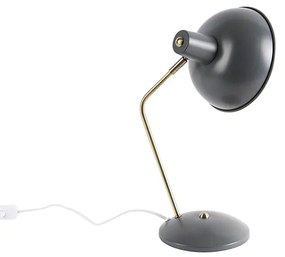 Lampa stołowa w stylu Retro, szara z brązem - Milou Nowoczesny Oswietlenie wewnetrzne