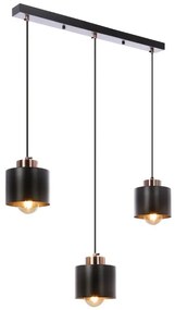 Lampa czarna wisząca na listwie K2-C14