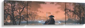 Obraz - Ilustracja przedstawiająca wojownika (170x50 cm)