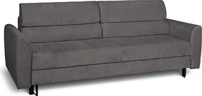Grafitowa welurowa sofa z funkcją spania W8-H63