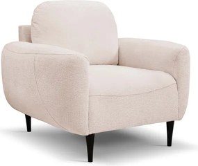 Fotel BOHO na drewnianych nogach z oparciem i podłokietnikami w tkaninie Perfect Harmony 02