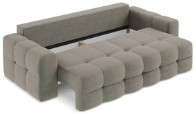 Ciemnoszara rozkładana sofa z materiału bouclé 255 cm Milu – Makamii