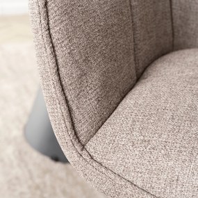 Krzesło Tapicerowane Obrotowe PEONY 2 Cappuccino Nowoczesne Loft