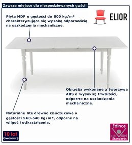 Biały stół rozkładany do jadalni  M3-B54