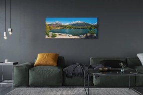 Obraz drukowany na płótnie Góry i Jezioro