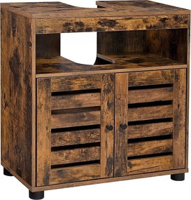 Szafka łazienkowa Valora Rustic Brown pod umywalkę w stylu loft | trwała