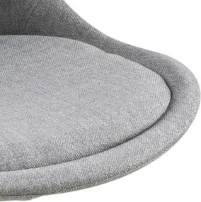 Tapicerowane krzesło do jadalni na drewnianych nogach Dima light grey