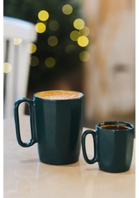 Ciemnozielone kamionkowe kubki zestaw 2 szt. 250 ml Fuori – Vialli Design