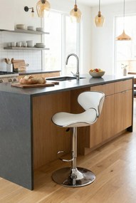 Białe nowoczesne krzesło barowe B9-W15