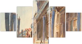 Obraz - John Singer Sargent, Gondola Moorings on the Grand Canal, reprodukcje (125x70 cm)