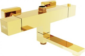 Mexen Cube termostatyczna bateria wannowo-prysznicowa, złota - 77910-50