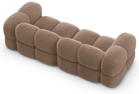 Brązowa aksamitna sofa 250 cm Loretto – Cosmopolitan Design