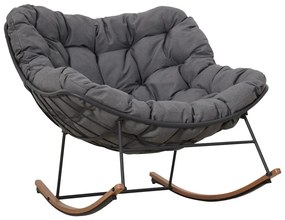 FOTEL BUJANY OGRODOWY NUBE ZE STALOWĄ RAMĄ