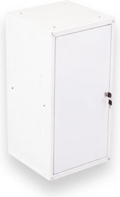 Szafka ubraniowa z schowkami zamykanymi 700 x 350 x 350 mm, zamek cylindryczny, szare drzwi