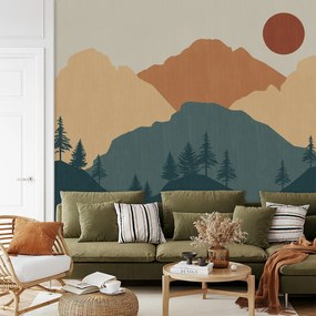 Fototapeta - Góry vintage (196x136 cm)