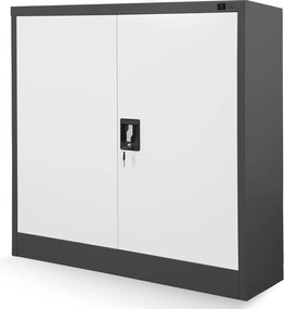 Szafka biurowa na dokumenty Beata 90x40x93 cm antracyt/biały