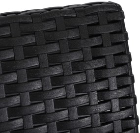 Zestaw mebli na taras Brandon - sofa, 2 fotele i stolik kawowy, czarny/ciemnoszary