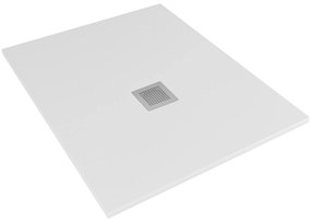 Brodzik z konglomeratu prostokątny 100 x 80 DIAMO White