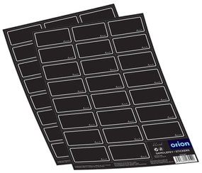 Orion Zestaw naklejek na przyprawy BLACK 2 x 23 szt.
