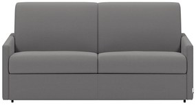 Kanapa 3-osobowa z ekspresowym mechanizmem rozkładania z tkaniny CALIFE - Kolor: jasnoszary - Wymiary miejsca do spania: 140 cm - Materac 14 cm