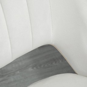 Vinsetto Krzesło Biurowe Obrotowe Kształt Muszli Pielgrzyma Regulowane Aksamitnopodobny Poliester Beżowe | Aosom PL