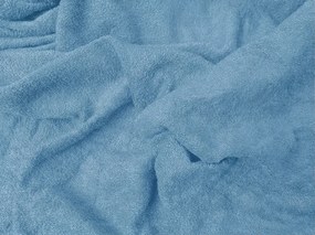 PrzytulneMieszkanie.pl Frotte prześcieradło EXCLUSIVE niebieskie 90 x 200 cm