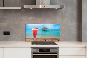Szkło Ozdobne do Kuchni Drink na Tropikalnej Plaży