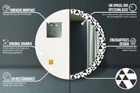 Trójkąty geometria Lustro dekoracyjne okrągłe