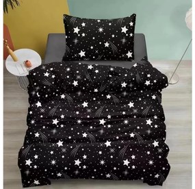 PrzytulneMieszkanie.pl PrzytulneMieszkanie.pl Pościel z mikrofibry NOČNÍ OBLOHA czarna Rozmiar pościeli: 70 x 90 cm | 140 x 200 cm