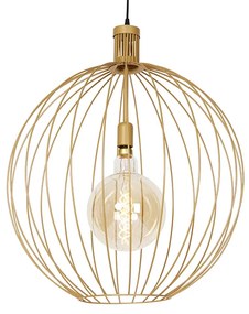 Designerska lampa wisząca złota 60 cm - Wire Dos