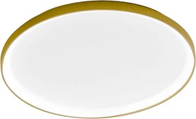 Krizia lampa sufitowa LED 60 W, ściemnialna, 5300 lm, ciepłe światło 3000 K, opalowy dyfuzor, złote aluminium, Ø60 cm