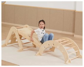 Viga drewniana drabinka pikler trójkąt wspinaczkowy montessori