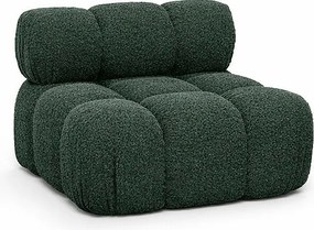 Moduł środkowy do systemu modułowego, tkanina bukla Abriamo, Ciemnozielony, Selia