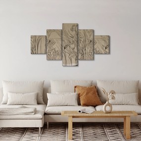 Obraz - Kontury roślin (125x70 cm)